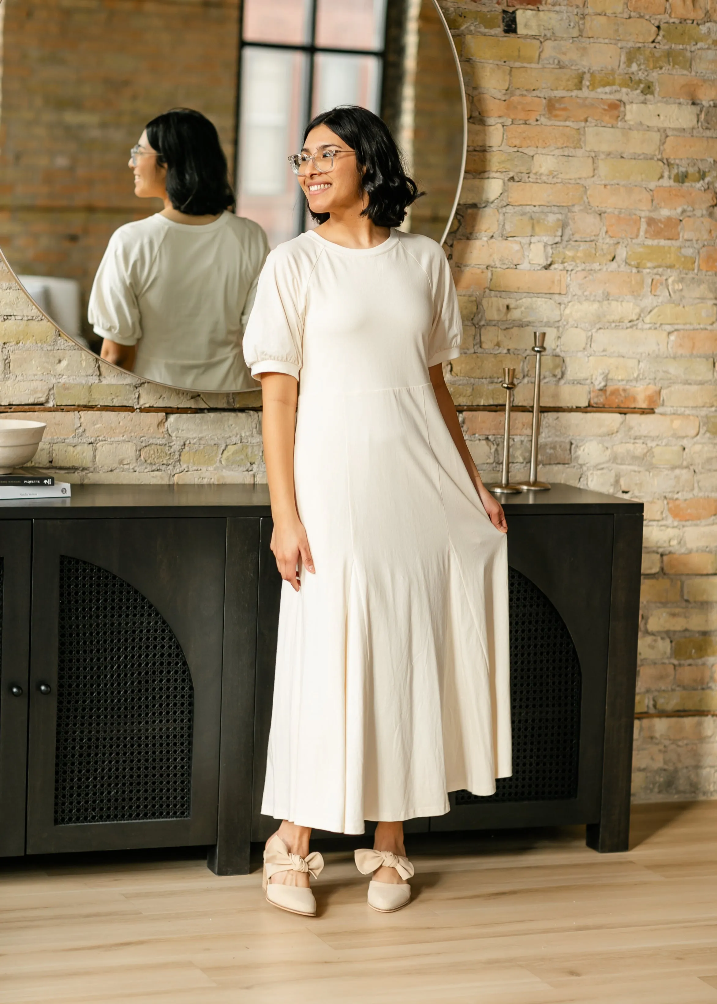 Relaxed A-line Knit Maxi Dress