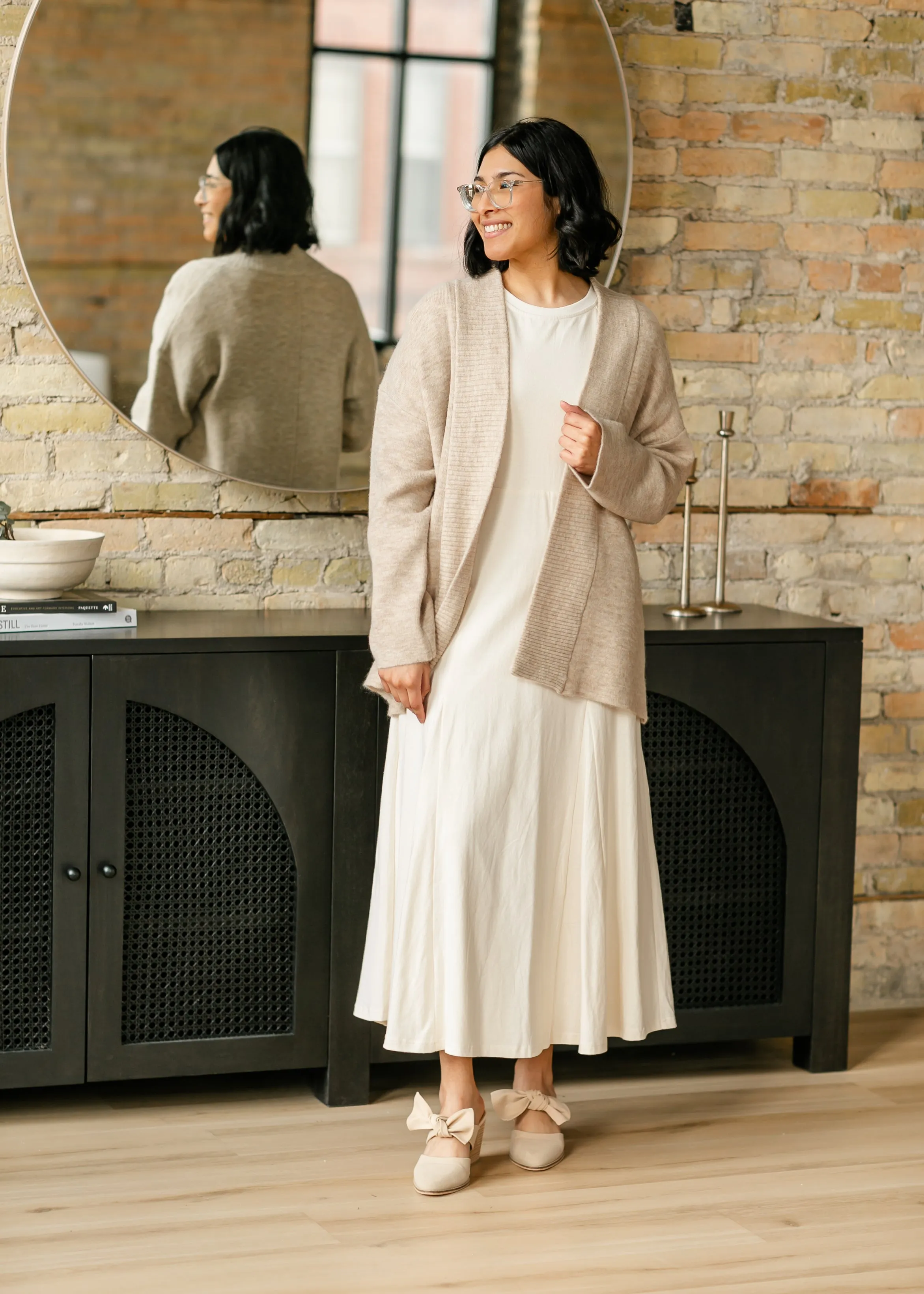 Relaxed A-line Knit Maxi Dress