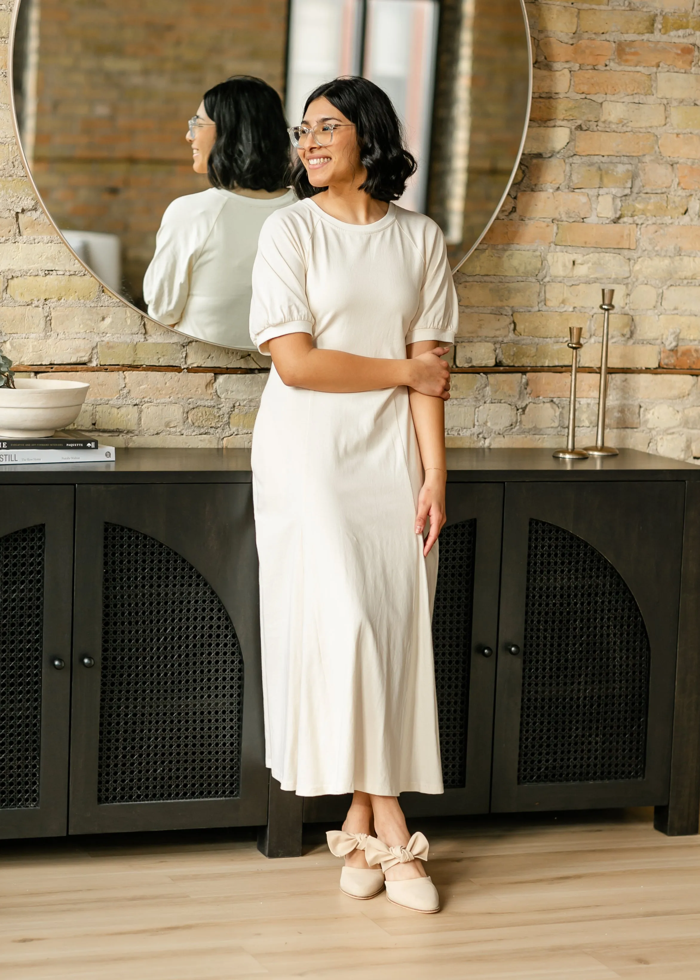 Relaxed A-line Knit Maxi Dress