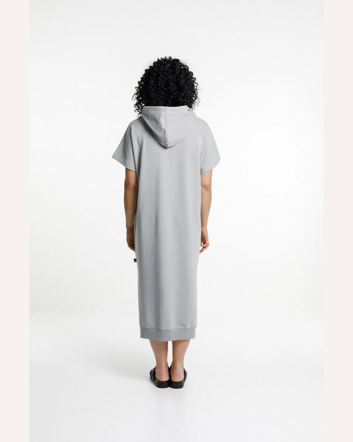 Rose Road Cruz Dress - Pewter with Cyber Purple/Violet Circular Embroidery