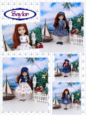 Saylor - custom nautical theme Ruby Red Fashion Friend doll & wardrobe
