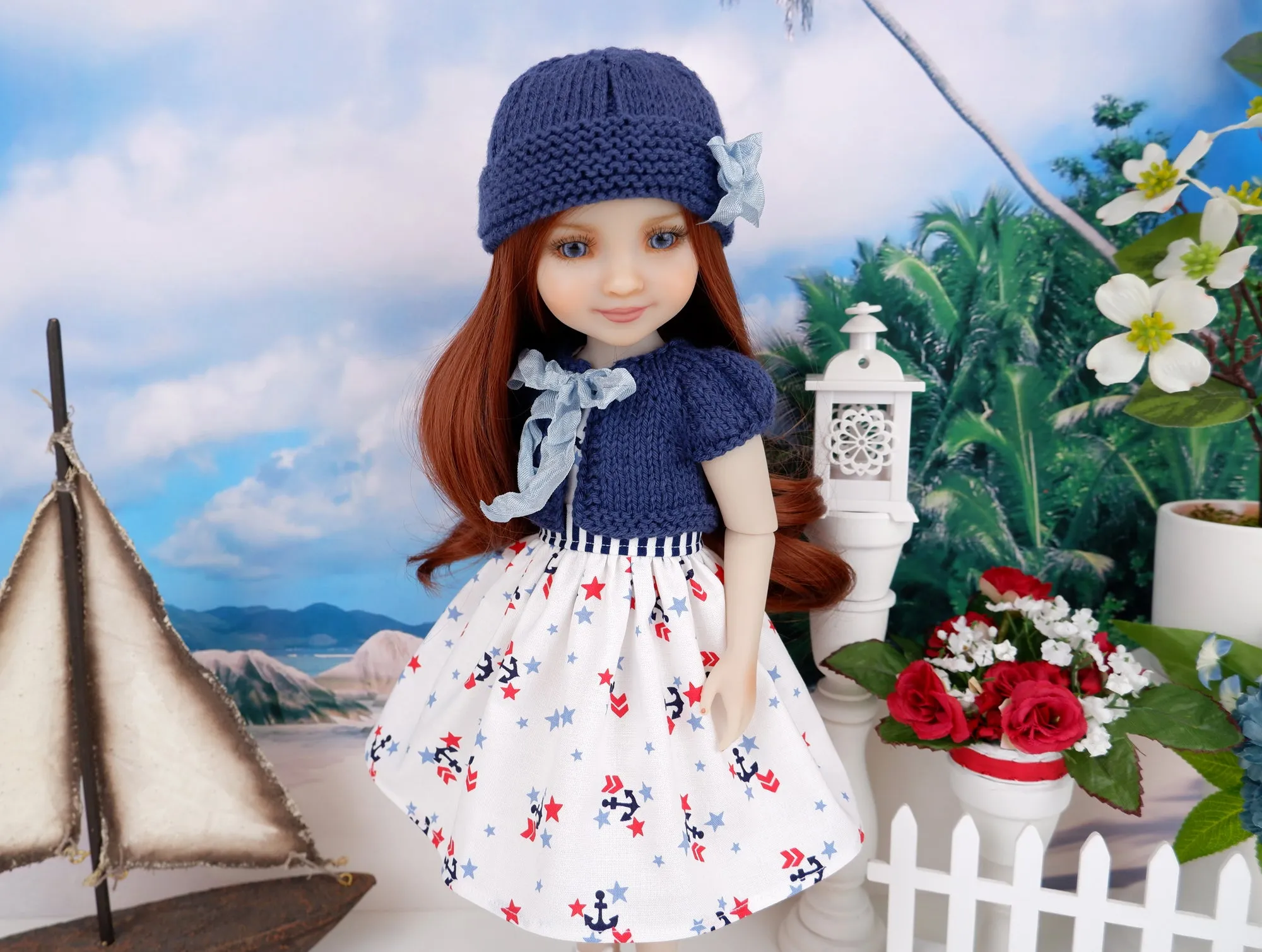 Saylor - custom nautical theme Ruby Red Fashion Friend doll & wardrobe