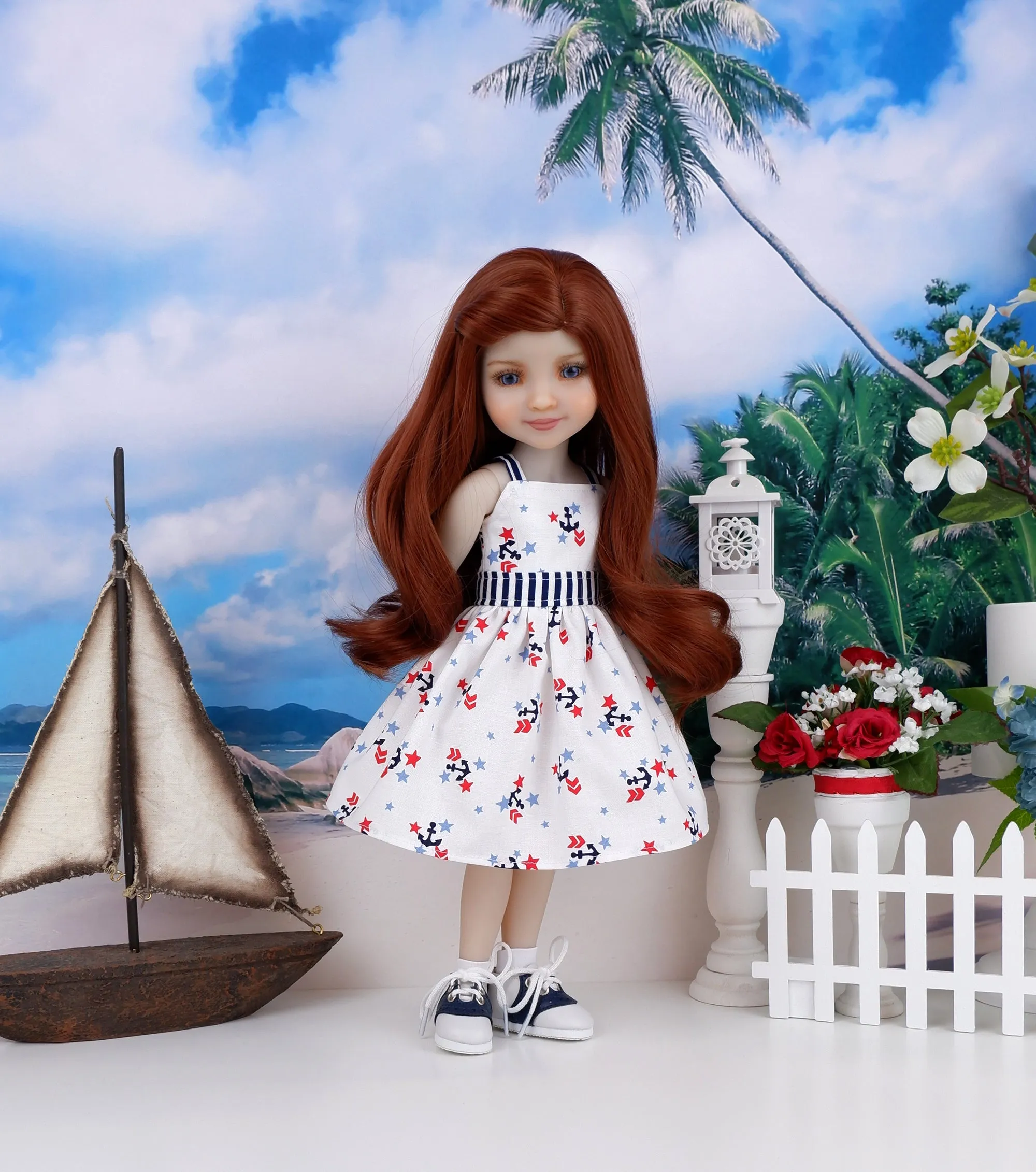 Saylor - custom nautical theme Ruby Red Fashion Friend doll & wardrobe