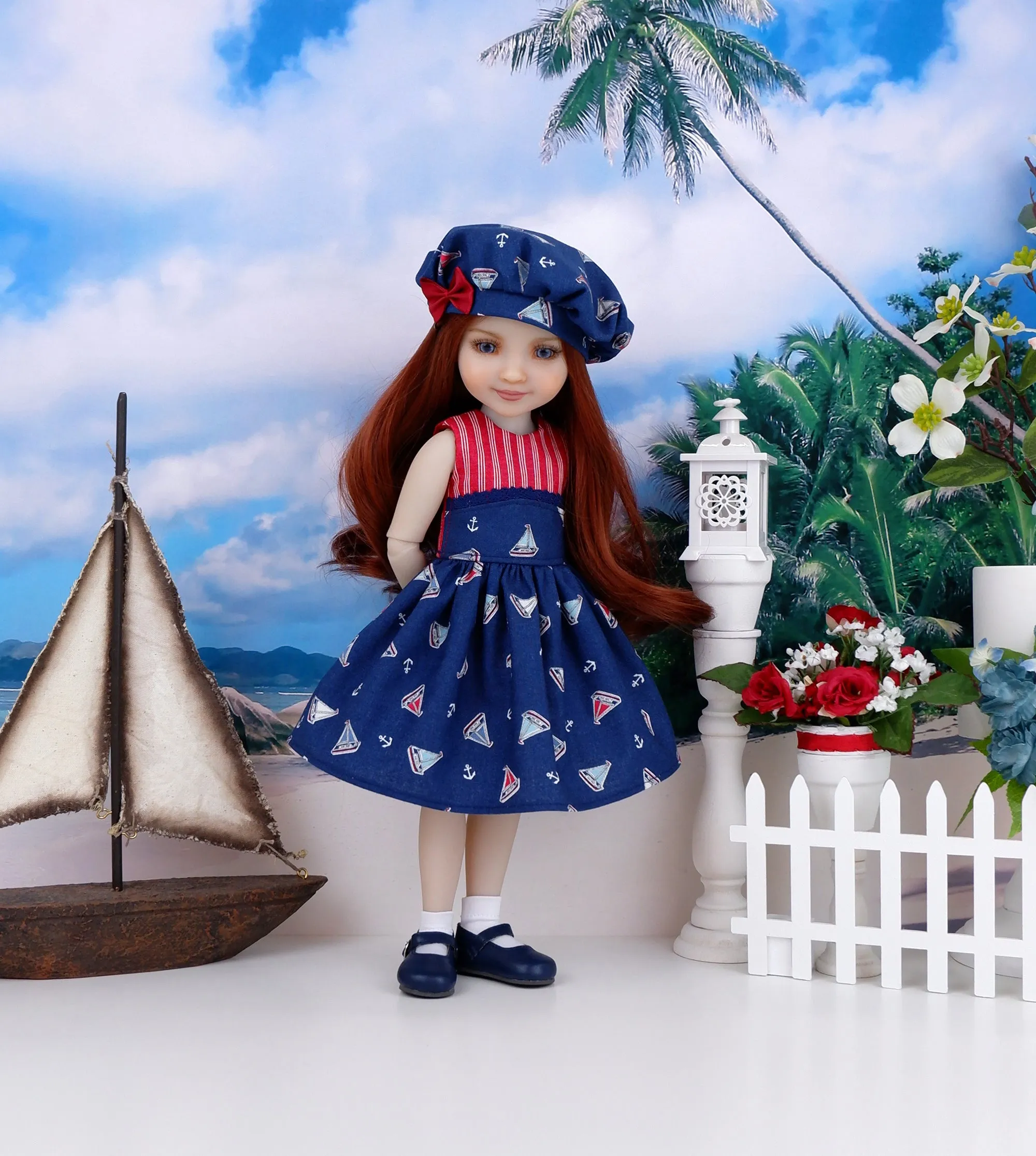 Saylor - custom nautical theme Ruby Red Fashion Friend doll & wardrobe