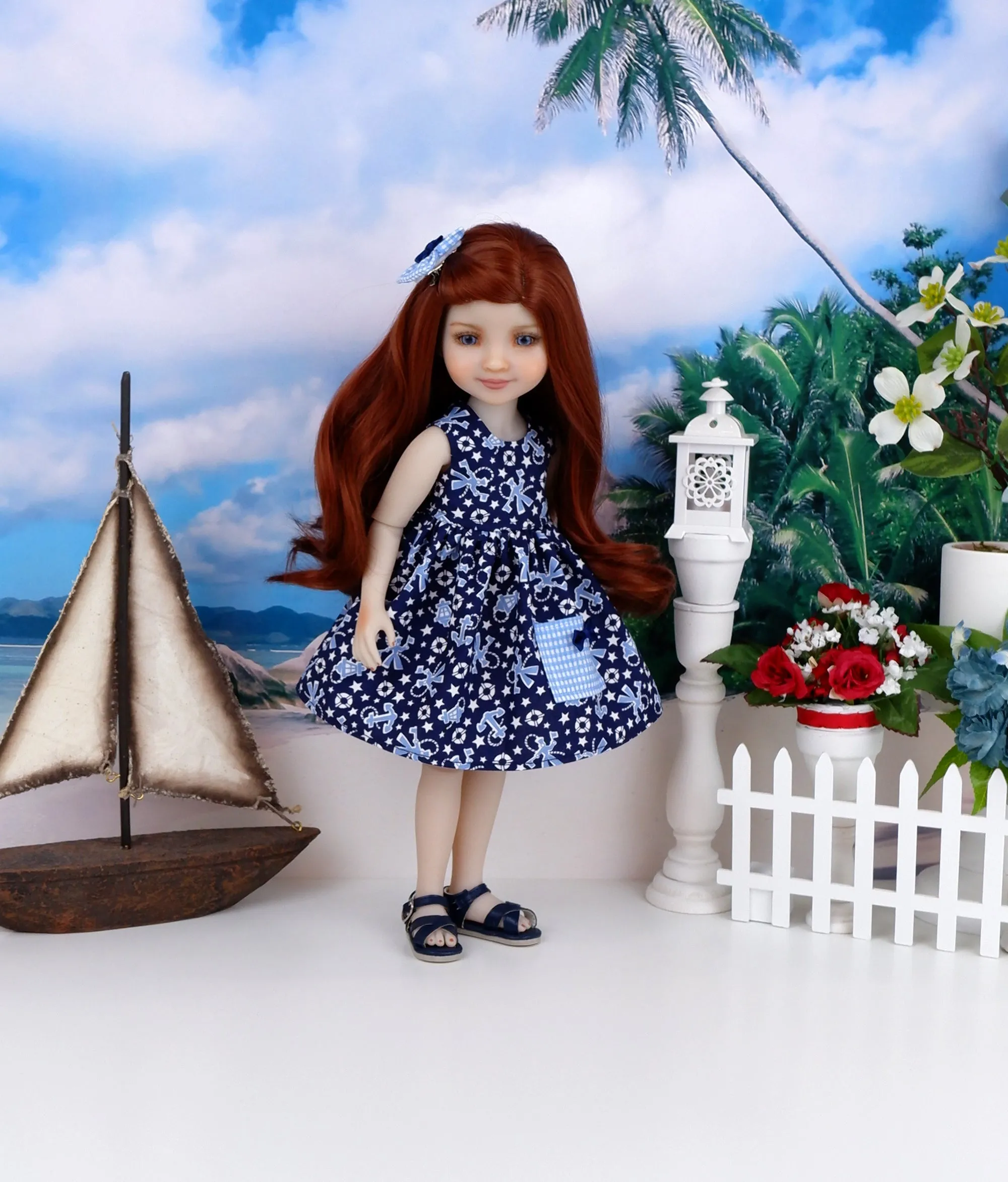 Saylor - custom nautical theme Ruby Red Fashion Friend doll & wardrobe
