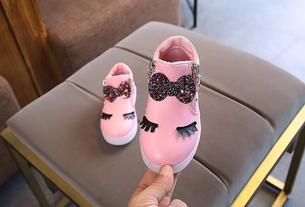 Shoes for New Walkers Boys Girls LED Sport Baby Infant Bowknot Boots Shoes Crystal Luminous Kids Baby Shoes Fancy Toddler Girl Shoes