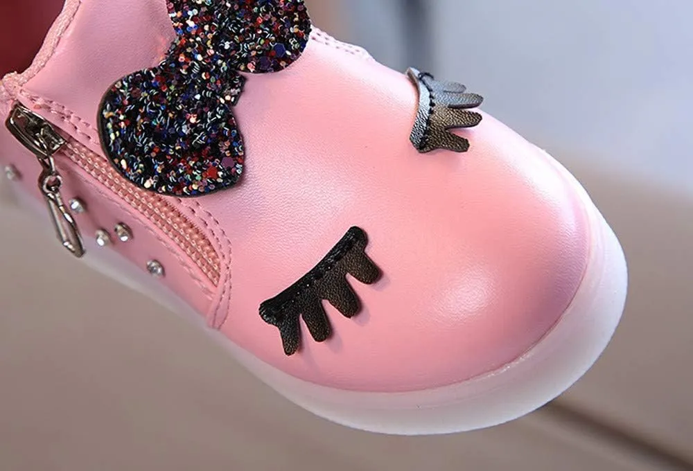 Shoes for New Walkers Boys Girls LED Sport Baby Infant Bowknot Boots Shoes Crystal Luminous Kids Baby Shoes Fancy Toddler Girl Shoes