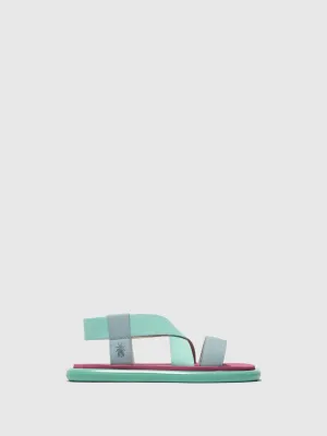 Sling-Back Sandals OAKE067FLY SKY BLUE/SPEARMINT/LILAC
