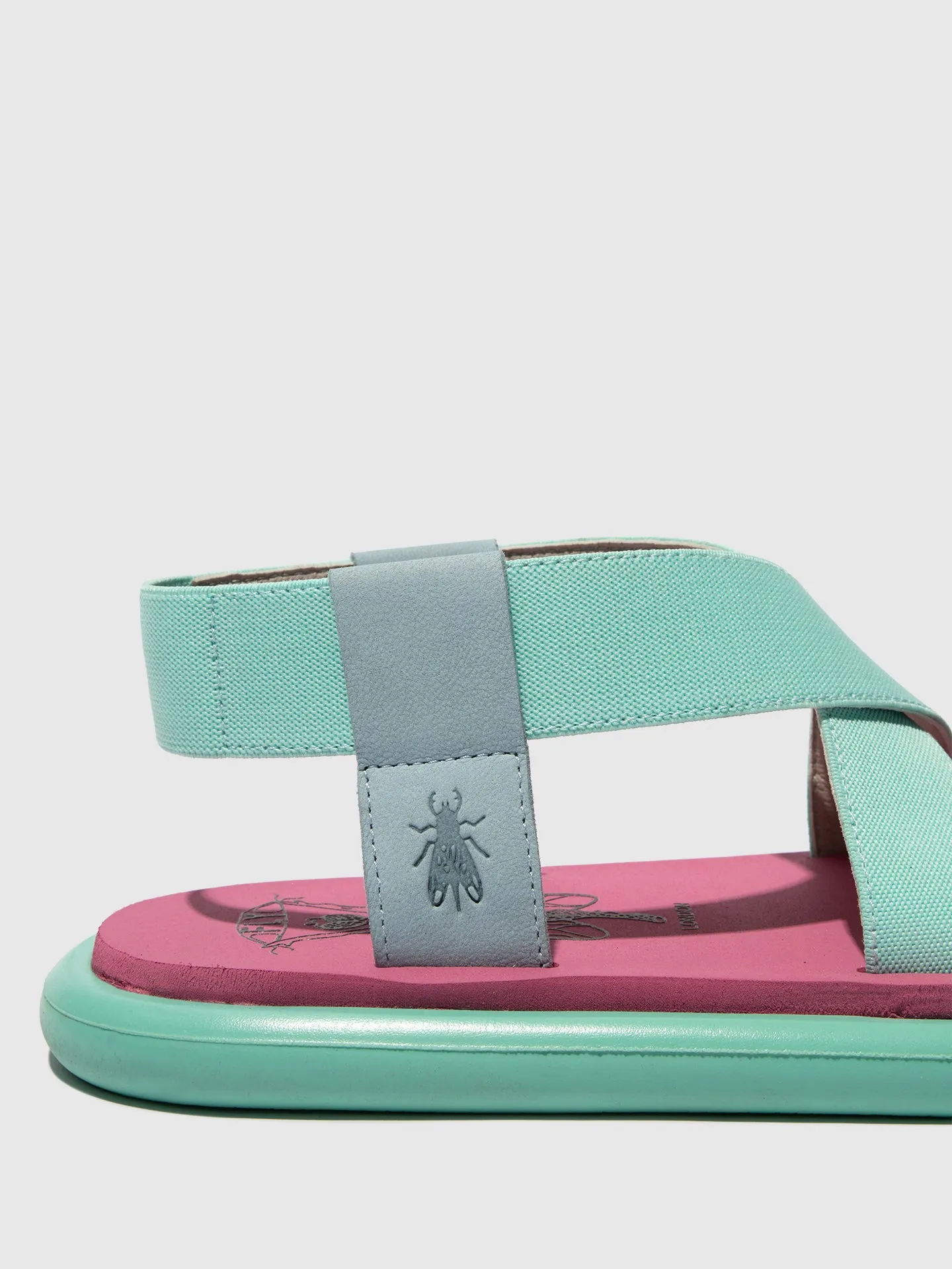 Sling-Back Sandals OAKE067FLY SKY BLUE/SPEARMINT/LILAC
