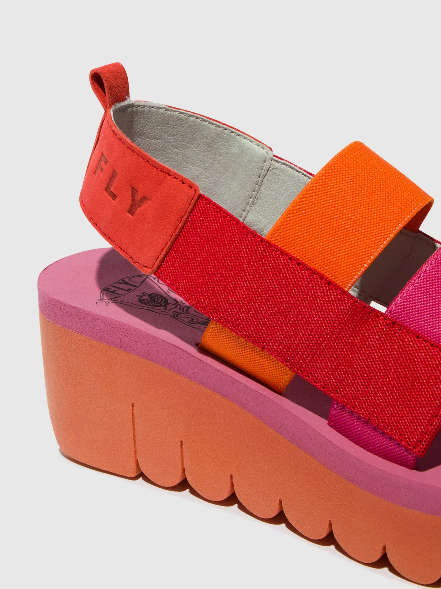 Strappy Sandals YERE847FLY RED/ORANGE (ROSE)