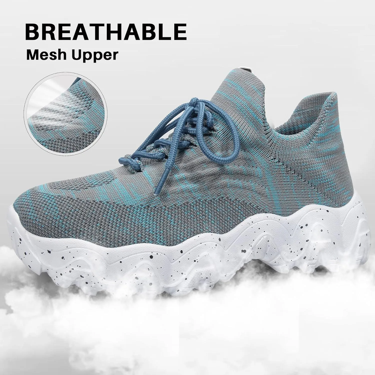 STUNAHOME Womens Walking Shoes Comfort Ultra Lightweight Casual Sneakers Breathable Mesh Slip On Tennis Shoes Fashion Gym Travel Work