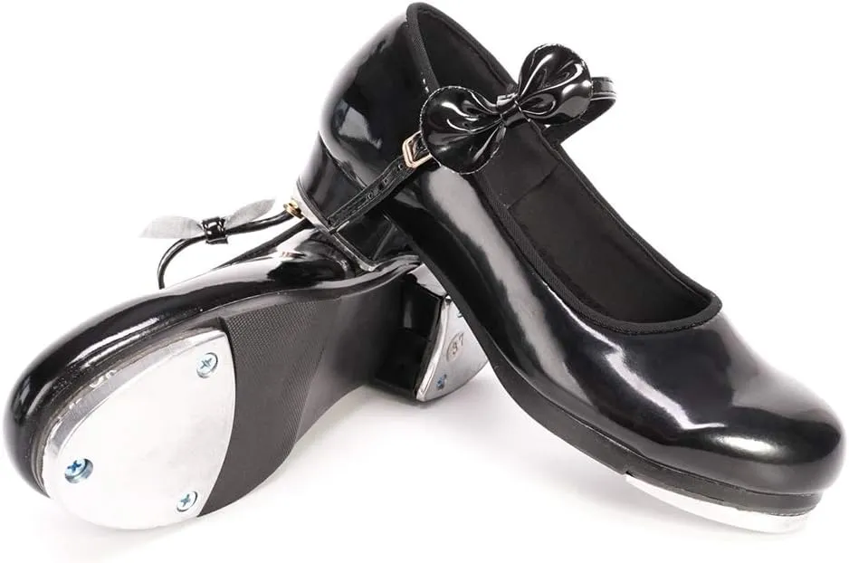 SWDZM Women's & Girl's Jazz Tap Dance Shoes Tap-Flex Patent Leather Tap Shoe,WX-208