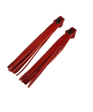 Tassels - red leather