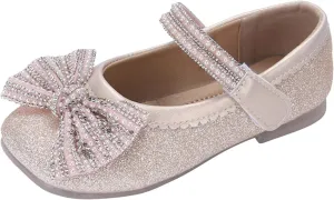 Toddler Girls Mary Jane Dress Shoes Glitter Wedding Party Dance Dress Shoes Baby Summer Flat Sandals