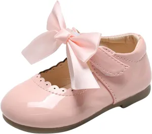 Toddler Little Girls Party Dress Shoes Slip On Mary Jane Ballerina Flats Flower Kid Shoes for School Wedding