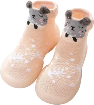 Toddler Wide Dress Shoes Girls Non-Slip Toddler Baby First Infant Shoes Elastic Shoes for Girls