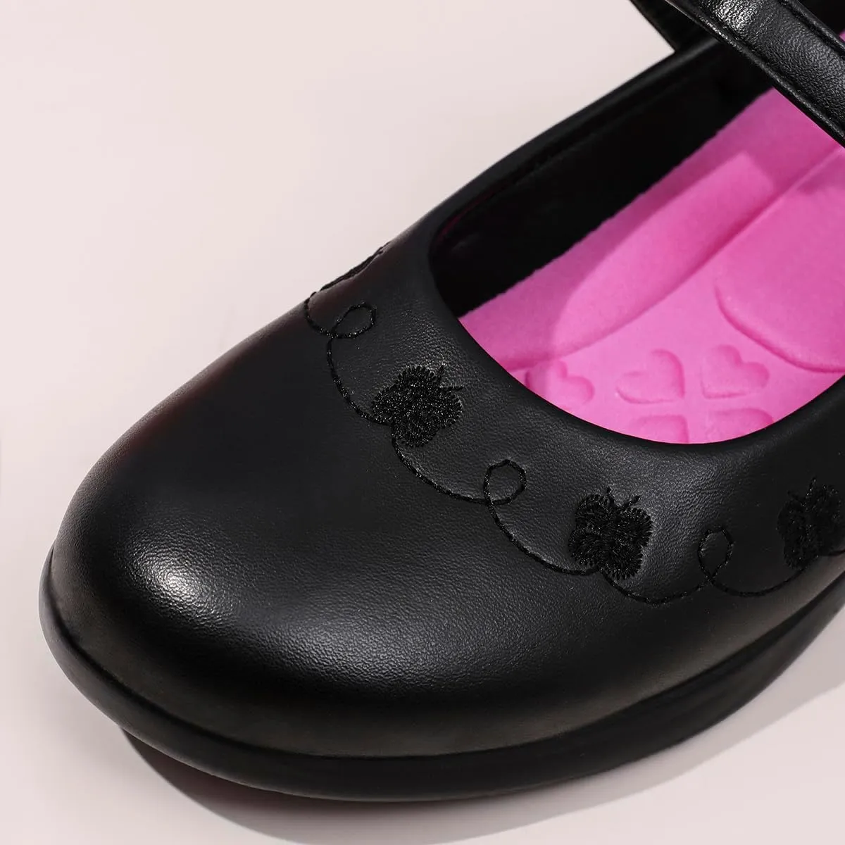 Uniform Shoes for Girls - Classic Black Mary Jane School Shoes with Buckle, Comfortable Shoes for School Days