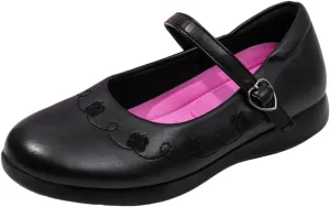 Uniform Shoes for Girls - Classic Black Mary Jane School Shoes with Buckle, Comfortable Shoes for School Days