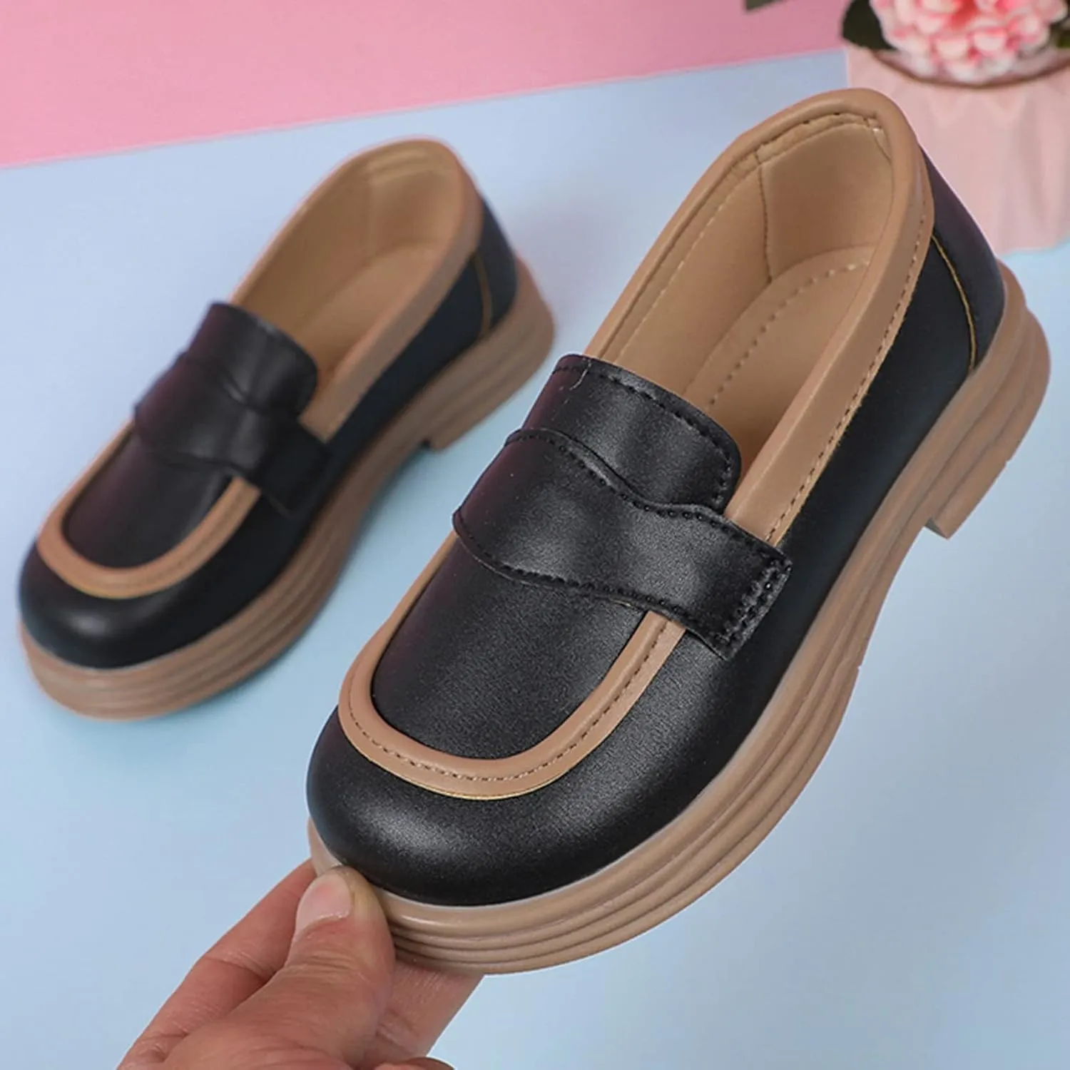 Uniform Shoes for Girls Dress Shoes Toddler Mary Jane Flat Back to School Party Wedding Shoes Toddler Girl Shoes