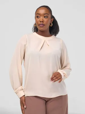 Vivo Alora Long Sleeve Top - Cream