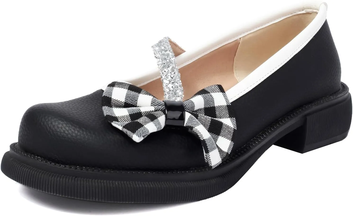 Women Flats Mary Jane Kawaii Shoes Costume Round Toe Pumps Low Heel School Dress Shoes for Girls