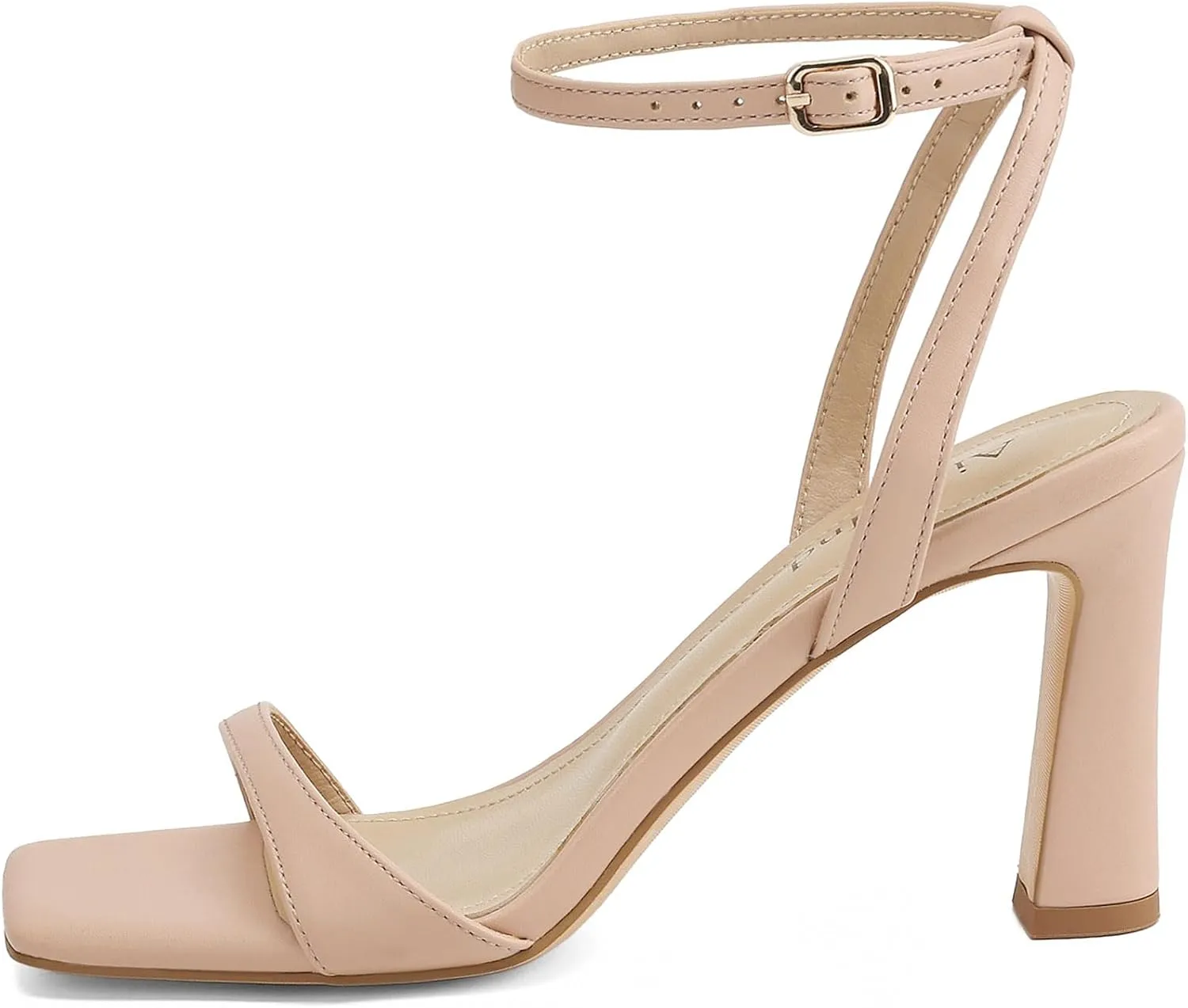 Women's Heeled Sandals Square Open Toe Chunky High Heels Ankle Strap Sandals for Women Prom Wedding Heels