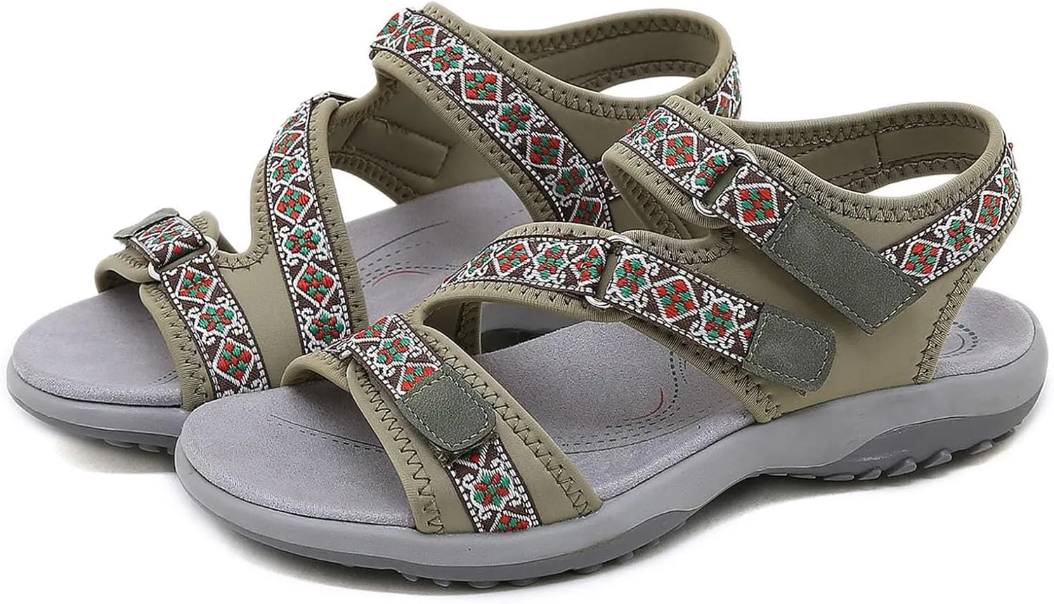 Women's Hiking Sport Walking Sandals 2025 Summer Casual Fashion Comfortable Sport Sandal Lightweight Walking Soft Insole Beach Vacation Athletic Camping Footwear with Arch Support