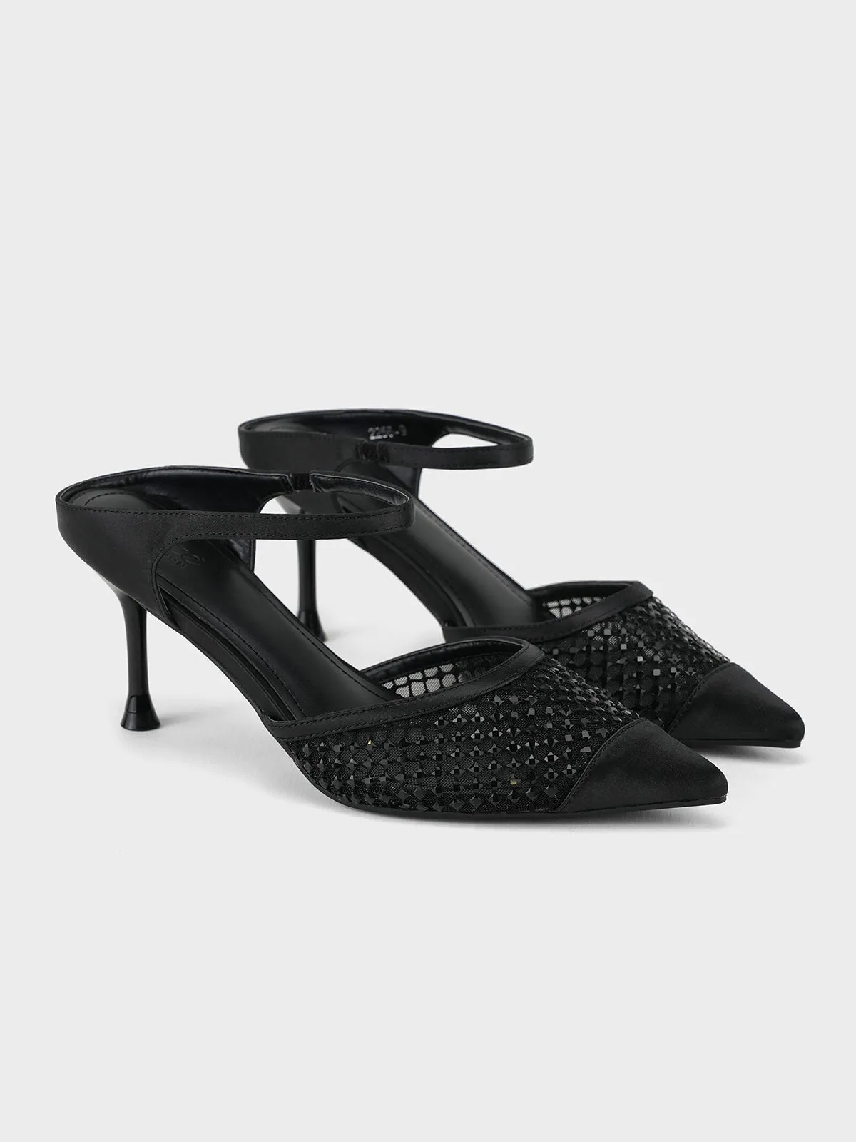 Womens "ASTREA" Pointy Net Detailing Sandals