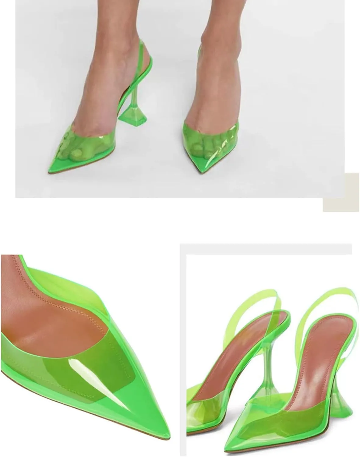 Women's Sexy Pointed Toe Sandals Stiletto High Heels Slip on Mules for Women Summer Fashion Wedding Party Dress Ballroom Dance Shoes Highly Recommend