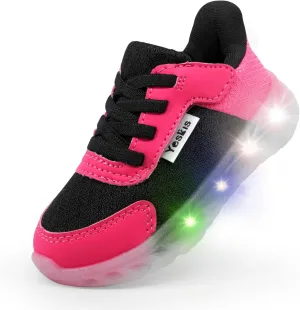 YESKIS Toddler Light Up Shoes Boys Girls Lightweight Breathable Mesh Non-Slip Running Sneakers for Toddler and Little Kid YESKIS Toddler Light Up Shoes Boys Girls Lightweight Breathable Mesh Non-Slip Running Sneakers for Toddler and Little Kid