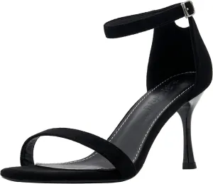 YooPrettyz Women Strappy Evening Heels Two Piece Open Toe Heeled Sandals Leather Party Prom Dressy Shoes