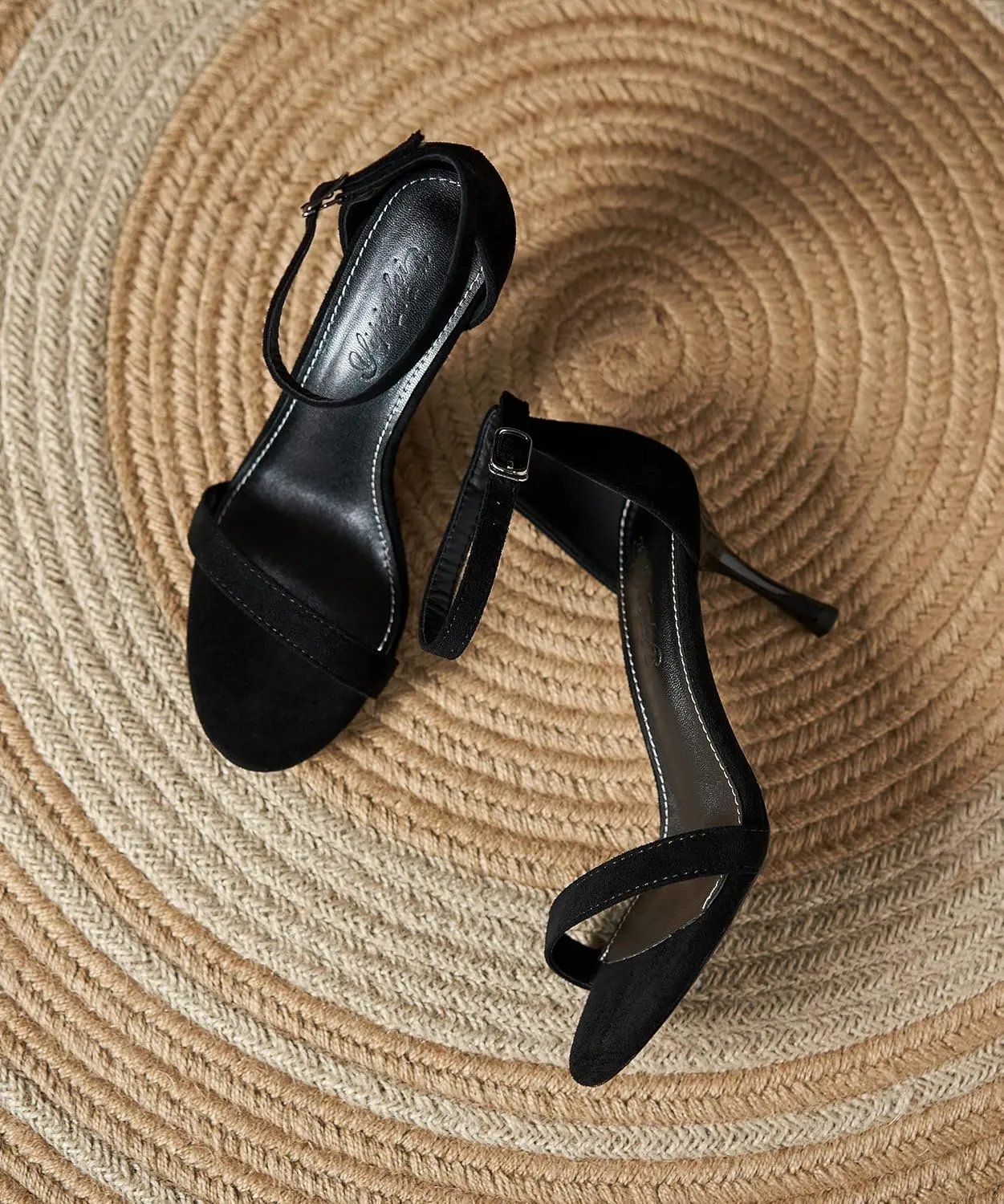 YooPrettyz Women Strappy Evening Heels Two Piece Open Toe Heeled Sandals Leather Party Prom Dressy Shoes