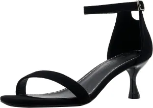 YooPrettyz Women Strappy Evening Heels Two Piece Open Toe Heeled Sandals Leather Party Prom Dressy Shoes